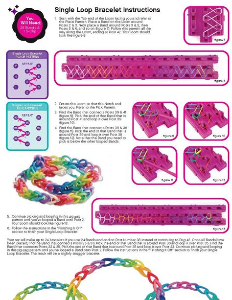 rainbow loom patterns|rainbow loom patterns step by.